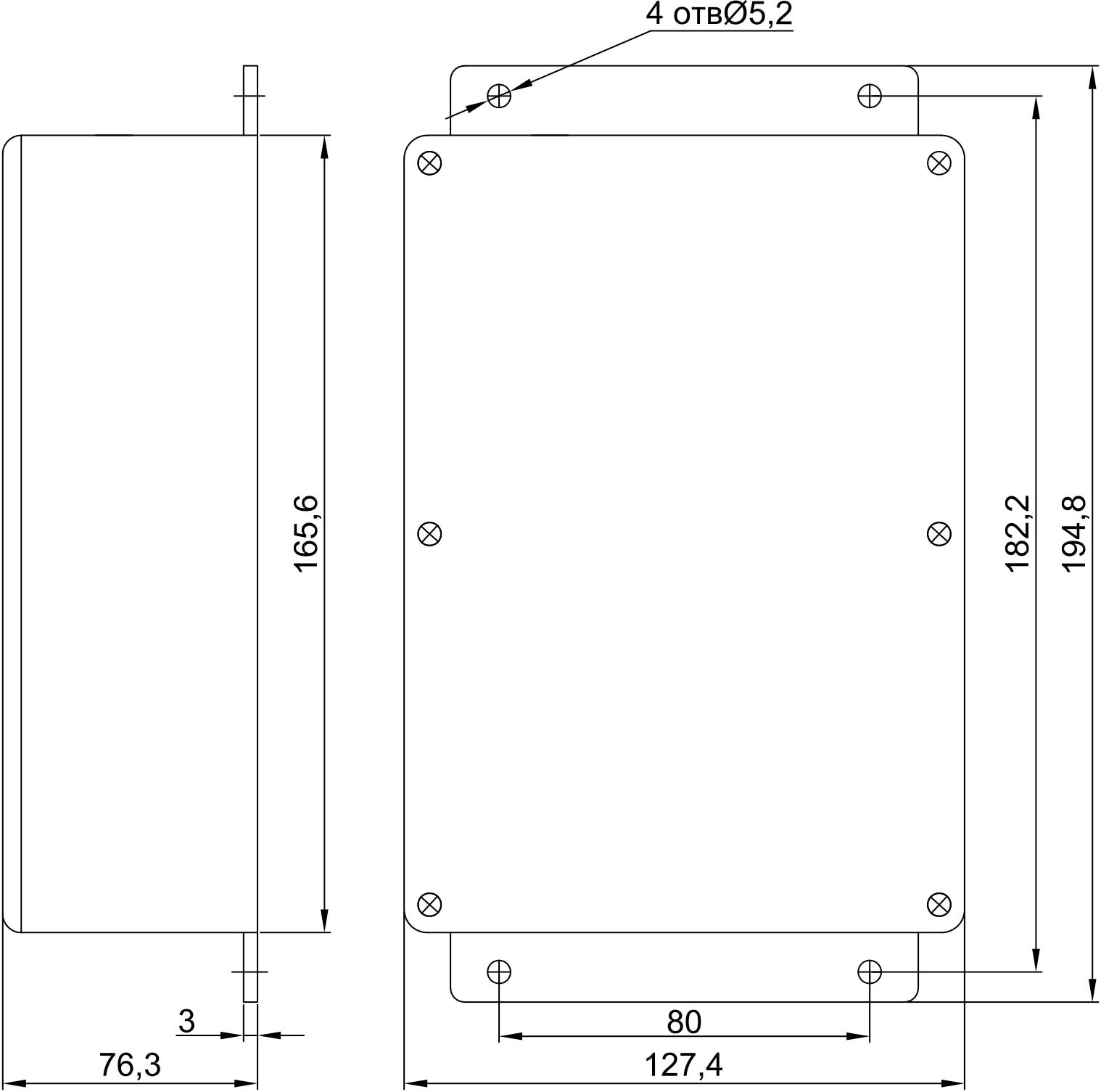 ГАБАРИТНЫЕ И УСТАНОВОЧНЫЕ РАЗМЕРЫ БВТ200-120/30